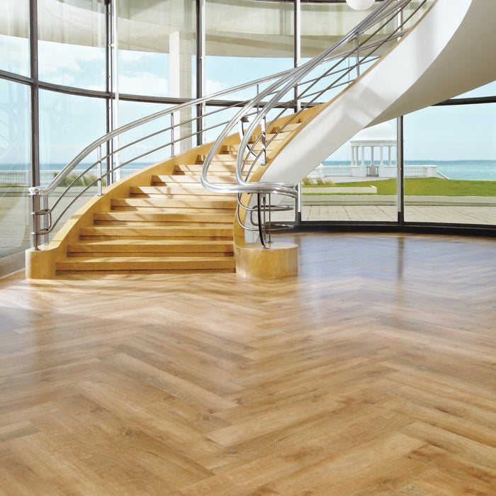 Karndean - Art Select 48" x 7" Glue Down Commercial Vinyl - Spring Oak Commercial Install Installed