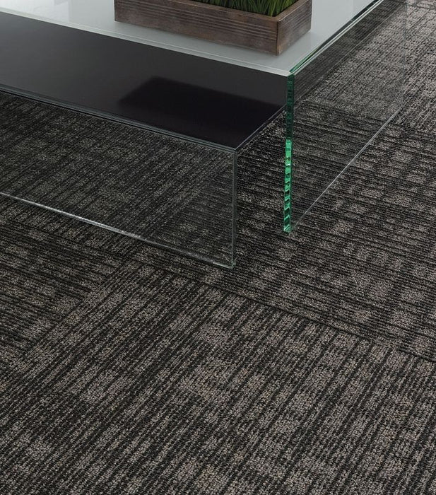 Philadelphia Commercial - Common Threads - Mesh Weave - Carpet Tile - Midnight Installed