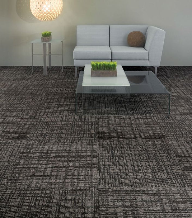 Philadelphia Commercial - Common Threads - Mesh Weave - Carpet Tile - Midnight Room scene