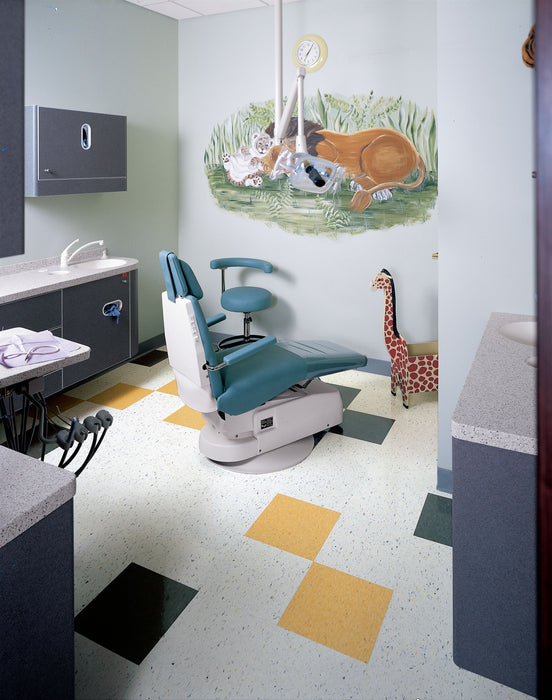 Armstrong Commercial - Standard Excelon Imperial Texture - Vinyl Composition Tile (VCT) - Harlequin White Installed
