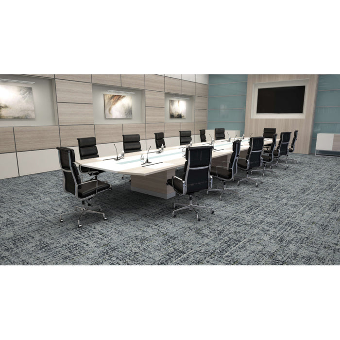 Mohawk - Above and Below - Biotope - 12 in. x 36 in. - Commercial Carpet Tile - Blue Roundhead Installed