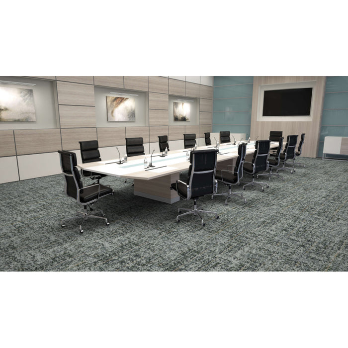 Mohawk - Above and Below - Biotope - 12 in. x 36 in. - Commercial Carpet Tile - Brittle Cinder Installed