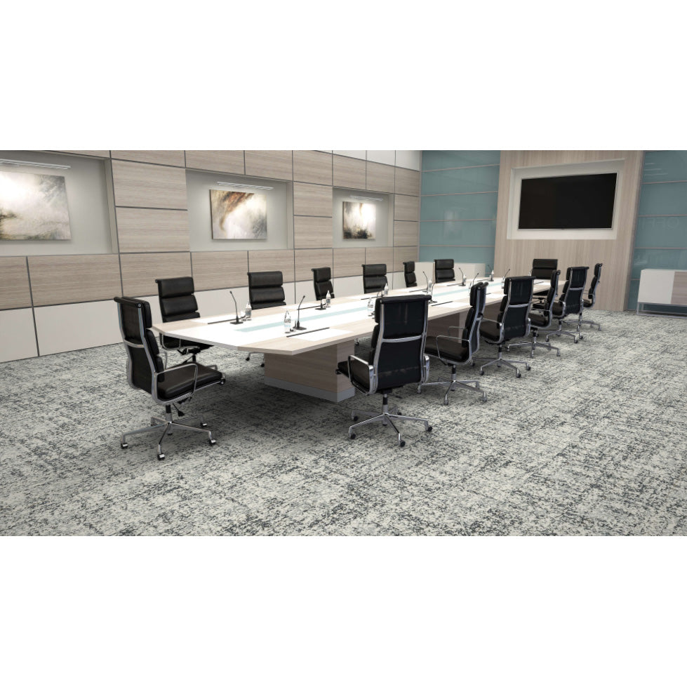 Mohawk - Above and Below - Biotope - 12 in. x 36 in. - Commercial Carpet Tile - Fairy Inkcap Installed