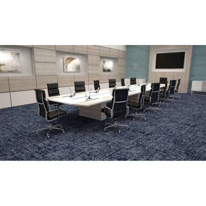 Mohawk - Above and Below - Biotope - 12 in. x 36 in. - Commercial Carpet Tile - Indigo Milk Cap Installed