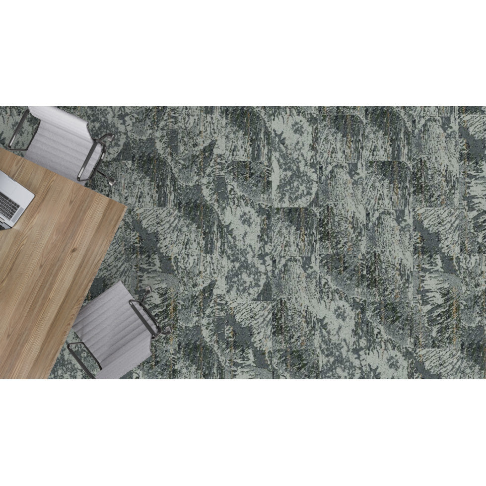 Mohawk - Above and Beyond - MycoBiome - 12 in. x 36 in. - Commercial Carpet Tile - Brittle Cinder Installed