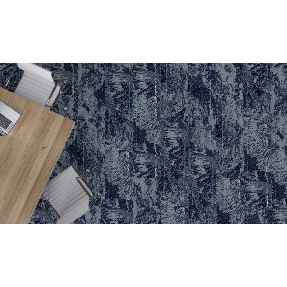 Mohawk - Above and Beyond - MycoBiome - 12 in. x 36 in. - Commercial Carpet Tile - Indigo Milk Cap Installed