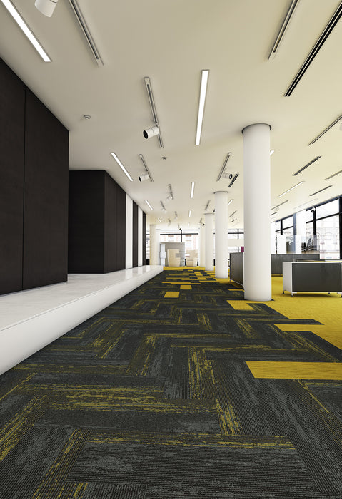 Mohawk Group - Art Style - Disruptive Path - Carpet Tile - Mellow Yellow