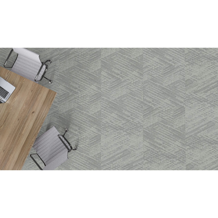 Mohawk - Art Exposure - Academic View BT433 - 24 in. x 24 in. - Commercial Carpet Tile - 924 Platinum Installed