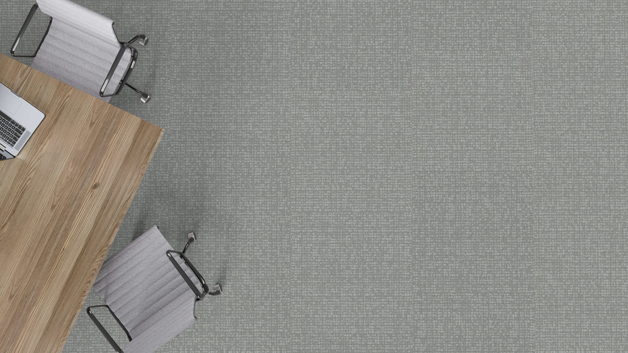 Mohawk - Art Exposure - Adaptable BT432 - 24 in. x 24 in. - Commercial Carpet Tile - 924 Platinum Installed