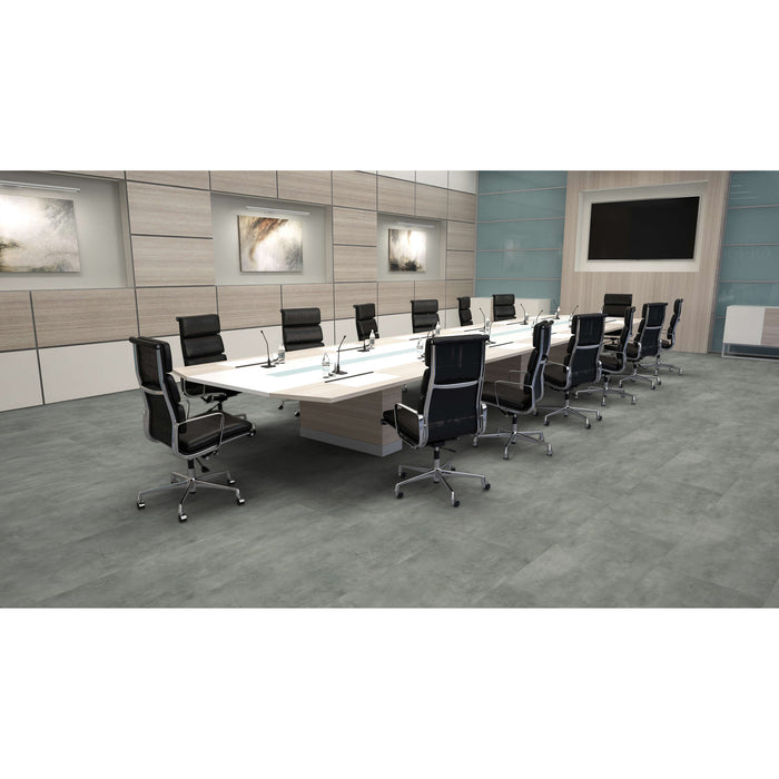 Mohawk - Hot and Heavy II - Bolder 3.0 PVC Free - 18 in. x 36 in. - Resilient Tile - Lava Installed