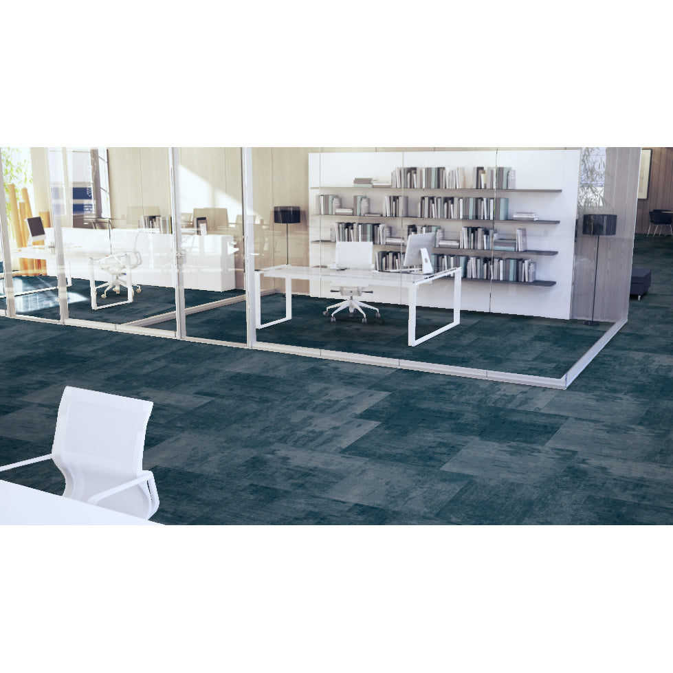 Mohawk - Chromatic Cadence - 24 in. x 24 in. - Commercial Carpet Tile - Its A Blue Word Room Scene