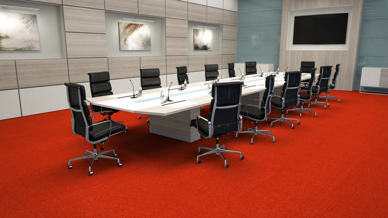 Mohawk - Creative Spark - 24 in. x 24 in. - Commercial Carpet Tile - Nurturing Nectarine Installed