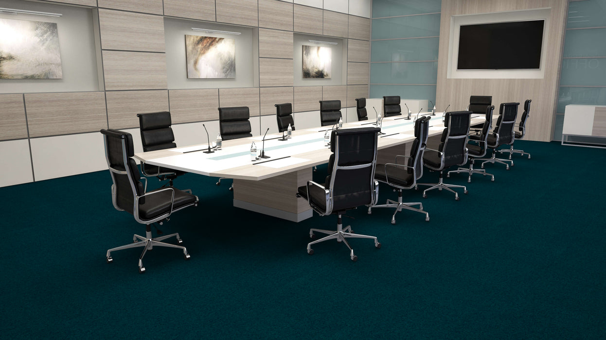 Mohawk - Creative Spark - 24 in. x 24 in. - Commercial Carpet Tile - Tranquil Teal Installed
