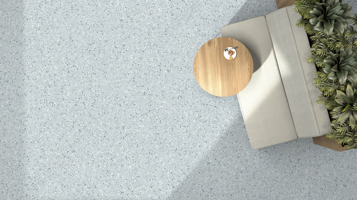 Mohawk - Creative Terrain II - 36 in. x 36 in. - Luxury Vinyl Tile - Alpine Mist Installed
