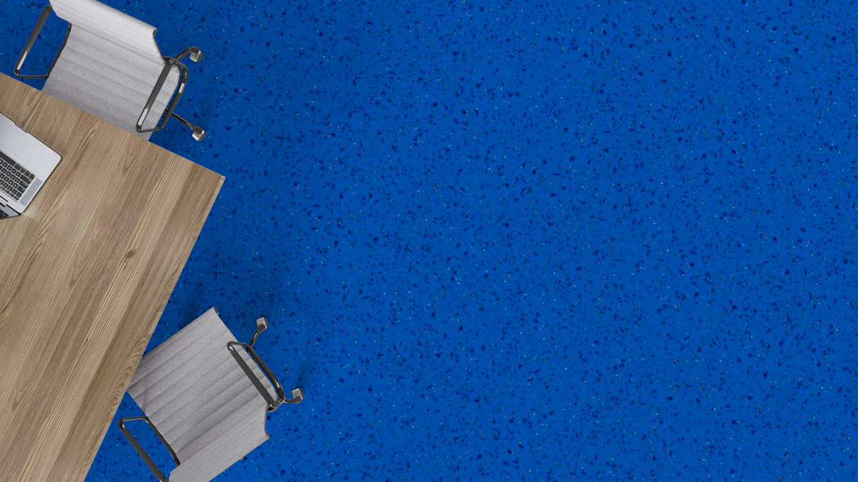 Mohawk - Creative Terrain II - 36 in. x 36 in. - Luxury Vinyl Tile - Tidepool Blue Installed