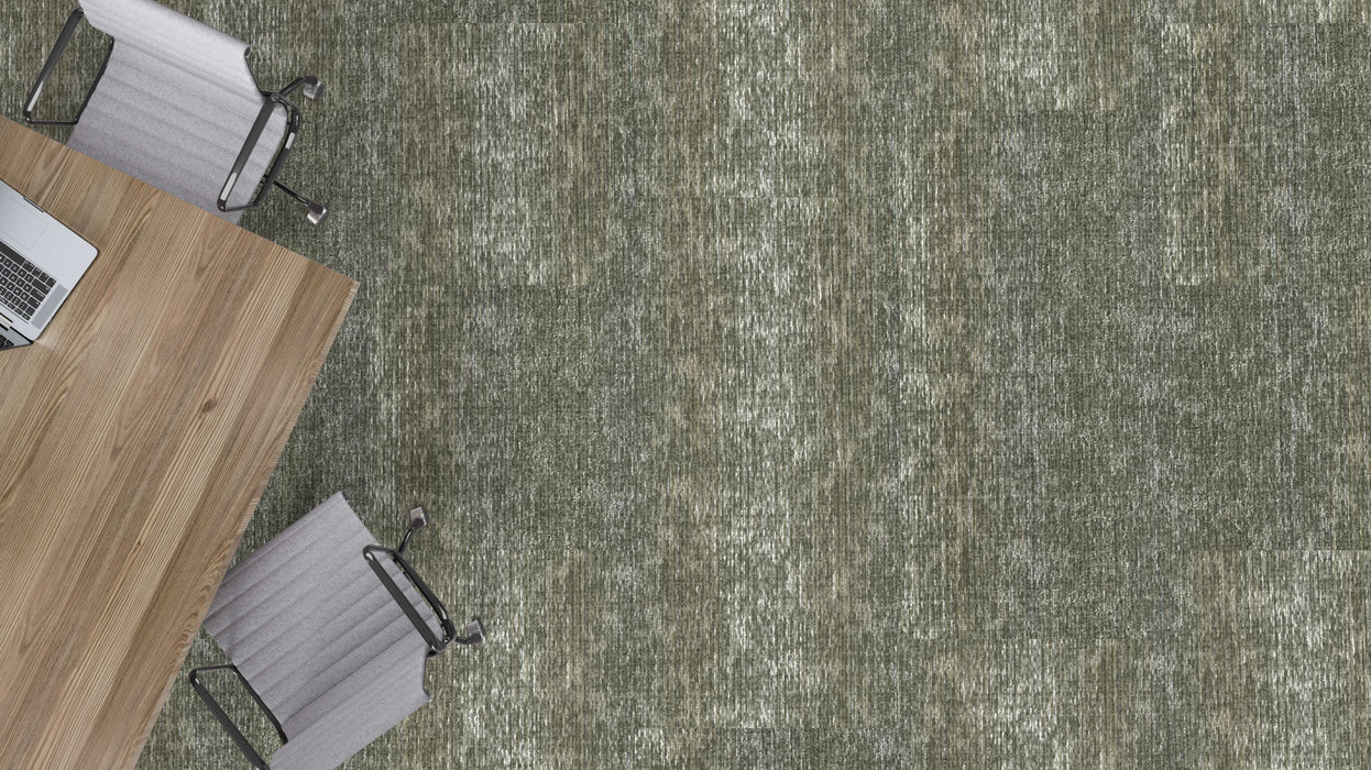 Mohawk - Crossing Current - Filtering Form - 24 in. x 24 in. - Commercial Carpet Tile - Alder Installed