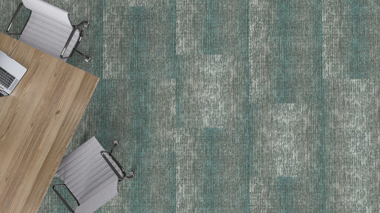 Mohawk - Crossing Current - Filtering Form - 24 in. x 24 in. - Commercial Carpet Tile - Canning Installed