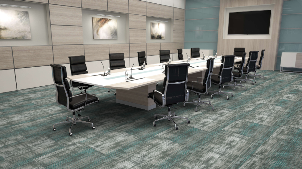 Mohawk - Crossing Current - Refined Pass - 24 in. x 24 in. - Commercial Carpet Tile - Canning Installed