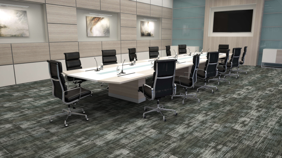 Mohawk - Crossing Current - Refined Pass - 24 in. x 24 in. - Commercial Carpet Tile - Dakota Installed