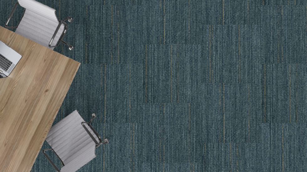 Mohawk - Denim Culture - Counter Casual - 24 in. x 24 in. - Commercial Carpet Tile - Light Wash Installed