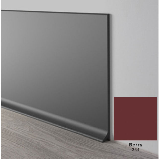 Mohawk - Elemental Edges - 4.5 in. Crisp Edge Rubber Coved Wall Base - Berry