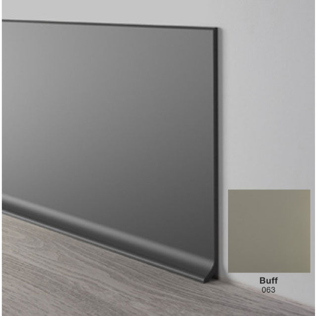 Mohawk - Elemental Edges - 6 in. Crisp Edge Rubber Coved Wall Base Rolls - Buff