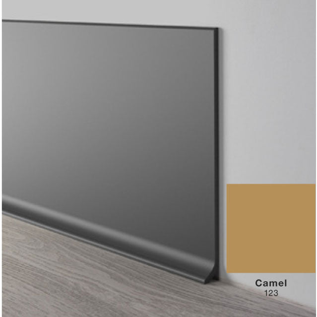 Mohawk - Elemental Edges - 6 in. Crisp Edge Rubber Coved Wall Base Rolls - Camel