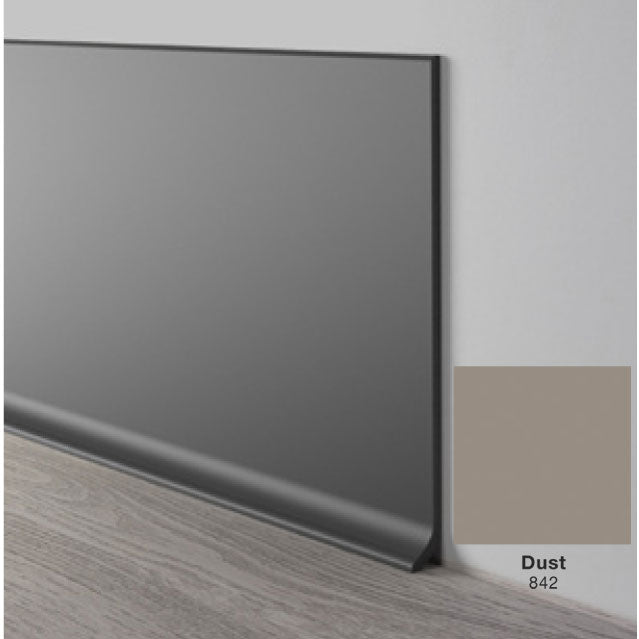 Mohawk - Elemental Edges - 6 in. Crisp Edge Rubber Coved Wall Base Rolls - Dust