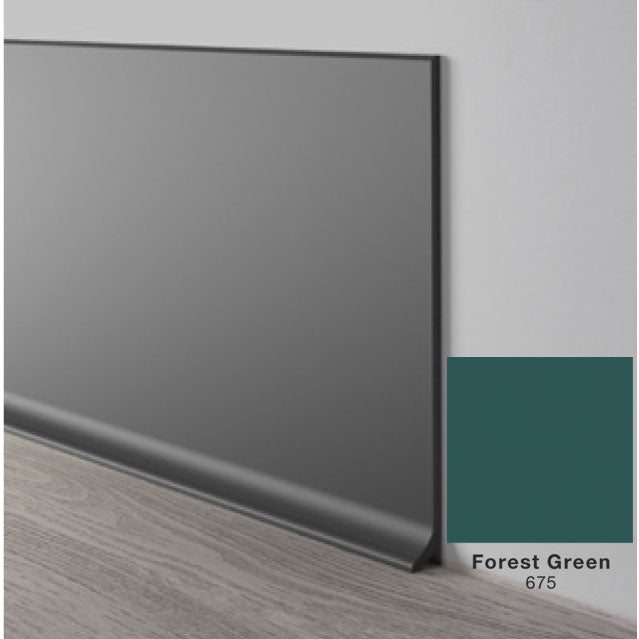 Mohawk - Elemental Edges - 6 in. Crisp Edge Rubber Coved Wall Base Rolls - Forest Green