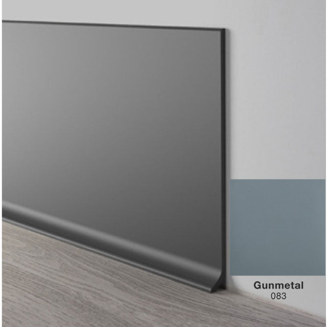 Mohawk - Elemental Edges - 6 in. Crisp Edge Rubber Coved Wall Base Rolls - Gunmetal