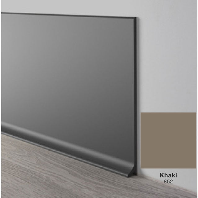 Mohawk - Elemental Edges - 6 in. Crisp Edge Rubber Coved Wall Base Rolls - Khaki