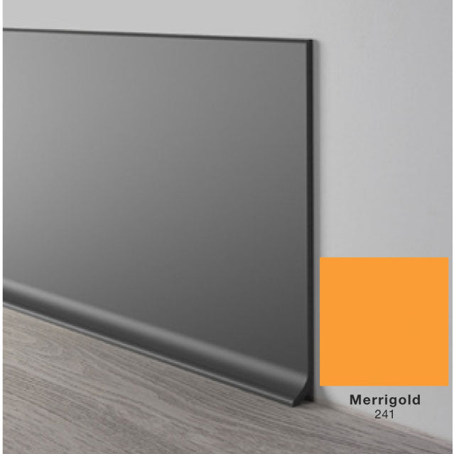 Mohawk - Elemental Edges - 6 in. Crisp Edge Rubber Coved Wall Base Rolls - Marigold