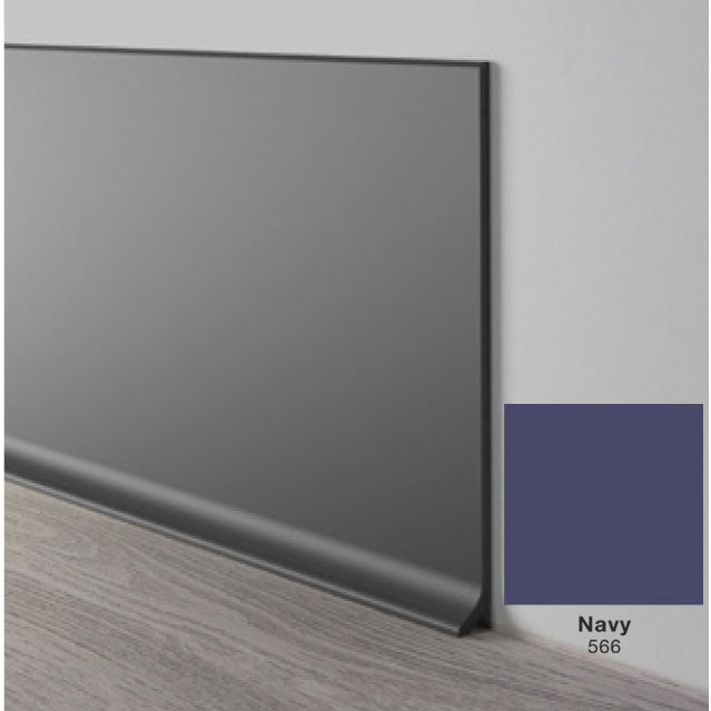 Mohawk - Elemental Edges - 6 in. Crisp Edge Rubber Coved Wall Base Rolls - Navy