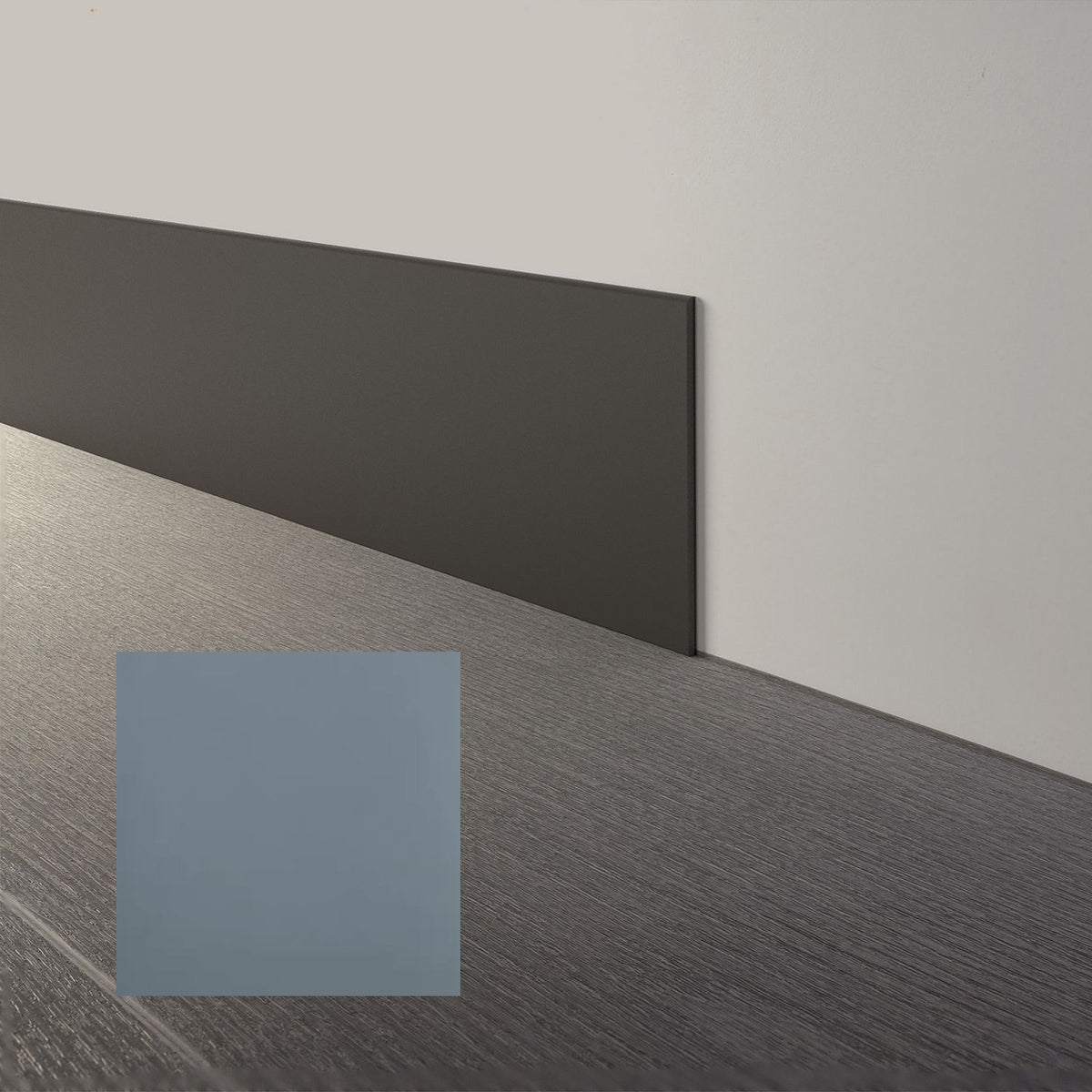 Mohawk - Elemental Edges - 4 in. x 120 ft. Straight Vinyl Wall Base Rolls - Gunmetal