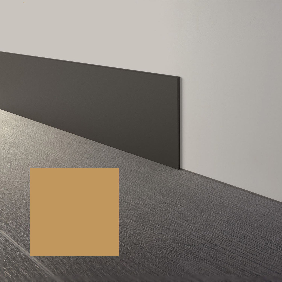 Mohawk - Elemental Edges - 4 in. x 48 in. Straight Rubber Wall Base - Mustard