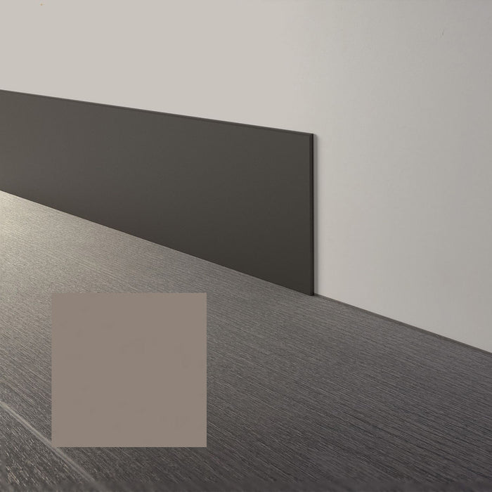 Mohawk - Elemental Edges - 4 in. x 48 in. Straight Rubber Wall Base - Ashen