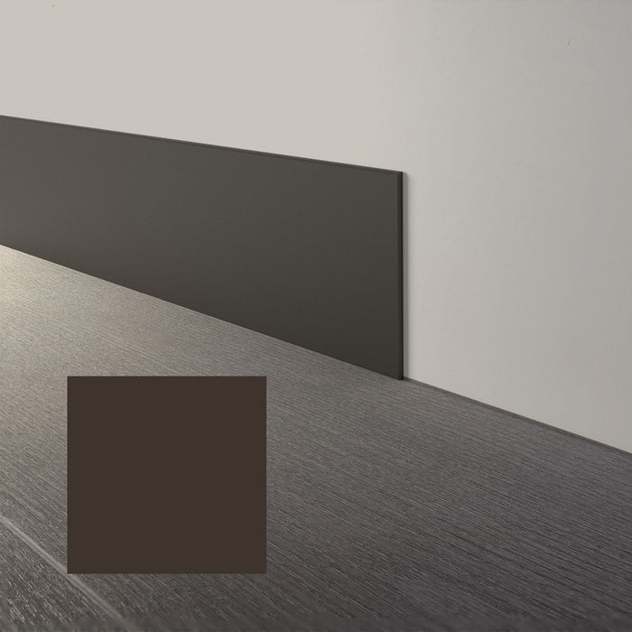 Mohawk - Elemental Edges - 6 in. x 48 in. Straight Rubber Wall Base - Dark Chocolate