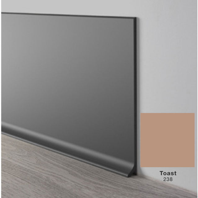 Mohawk - Elemental Edges - 4.5 in. Crisp Edge Rubber Wall Base - Toast