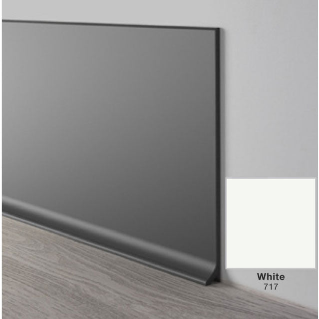 Mohawk - Elemental Edges - 4.5 in. Crisp Edge Rubber Wall Base - White
