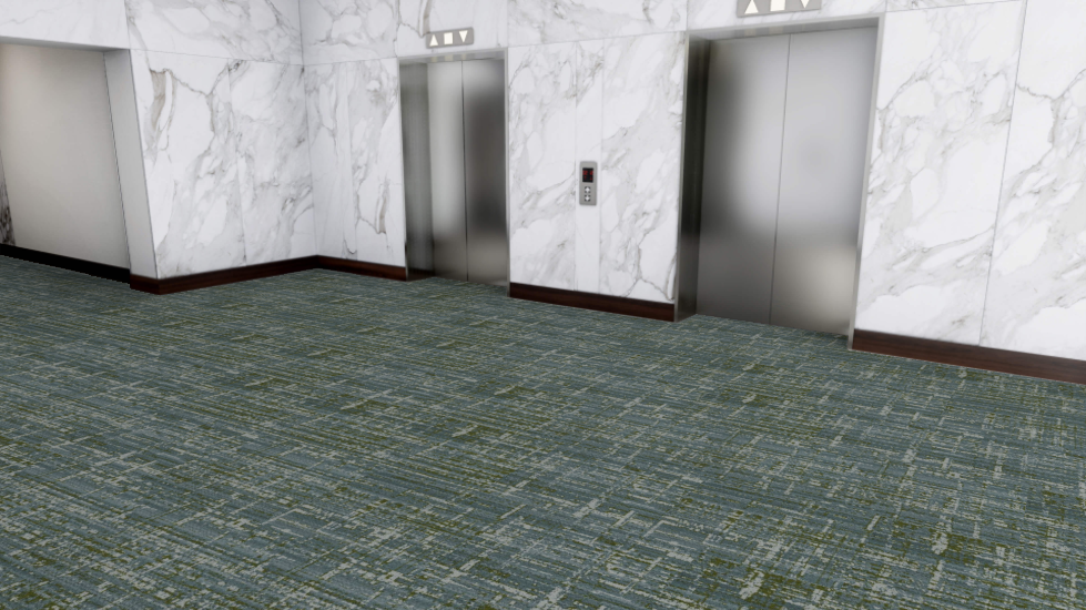 Mohawk - Emanating Echoes - Introspective Thoughts - 24 in. x 24 in. - Commercial Carpet Tile - Elizabeth Installed