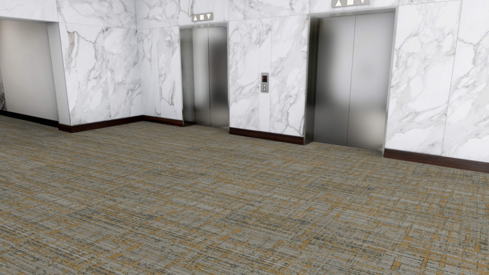 Mohawk - Emanating Echoes - Introspective Thoughts - 24 in. x 24 in. - Commercial Carpet Tile - Lydia Installed