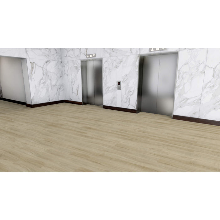 Mohawk - Hot and Heavy II - Secoya 2.5 - 7 in. x 48 in. - Luxury Vinyl Tile - Chai Oak Room scene