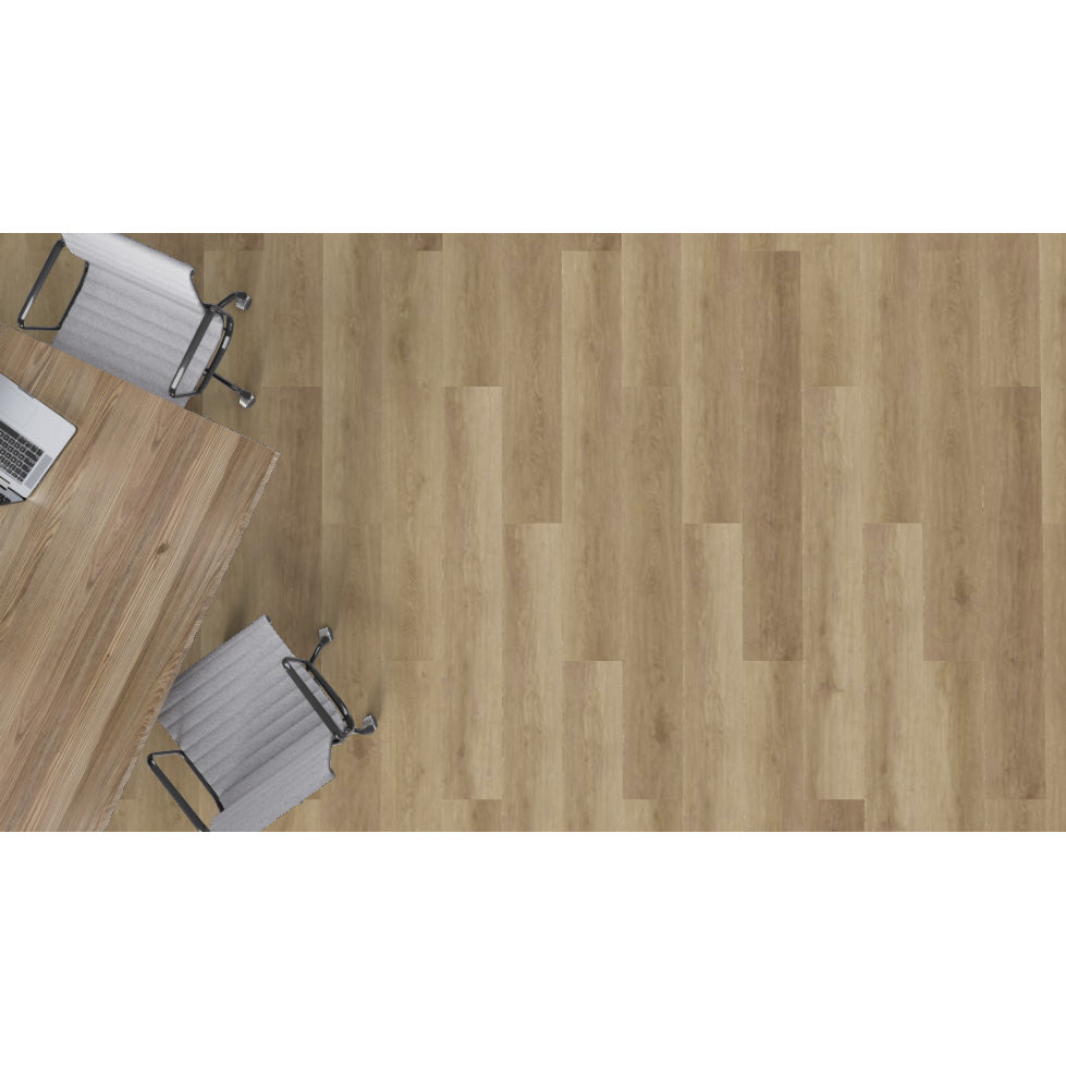 Mohawk - Hot and Heavy II - Secoya 5.0 - 9.84 in. x 59.60 in. - Luxury Vinyl Tile - Hazelnut Oak room Scene