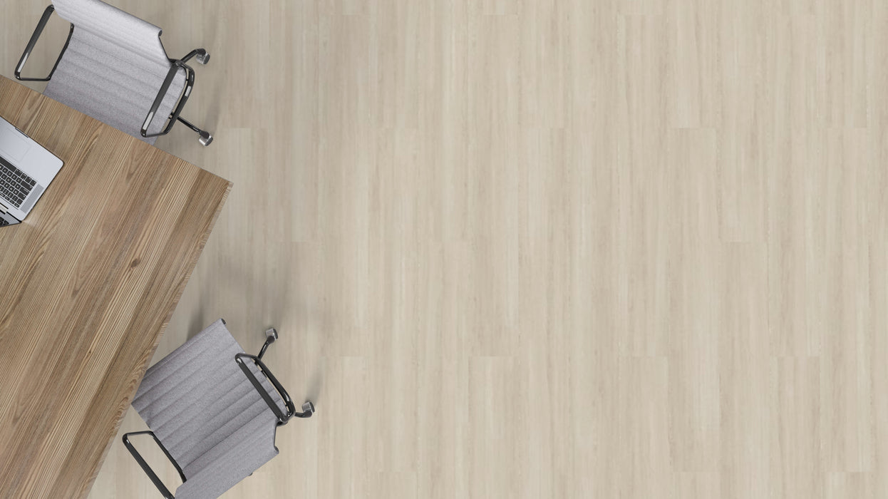 Mohawk - Hot and Heavy II - Neutral Timber 2.5 - 7 in. x 48 in. - Luxury Vinyl Tile - Harvest Oak Installed