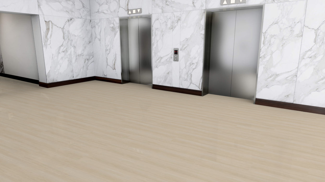 Mohawk - Hot and Heavy II - Neutral Timber 5.0 - 9.84 in. x 59.06 in. - Luxury Vinyl Tile - Canvas Oak Room Scene