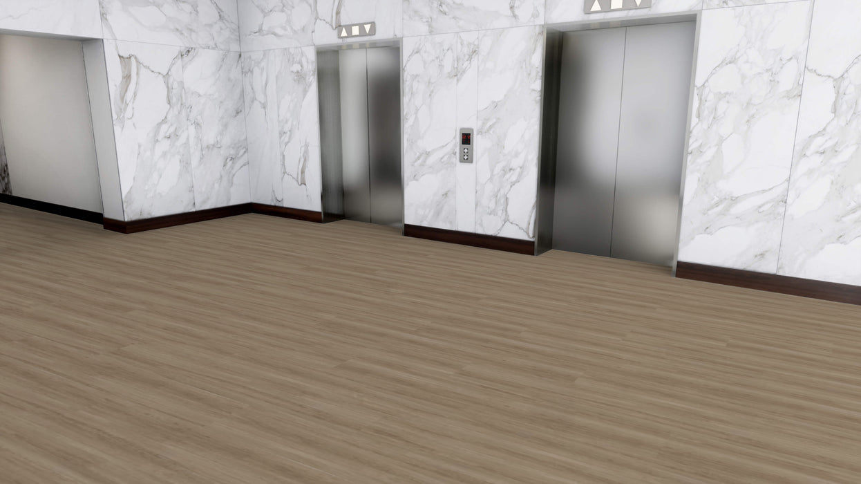 Mohawk - Hot and Heavy II - Neutral Timber 5.0 - 9.84 in. x 59.06 in. - Luxury Vinyl Tile - Cocoa Oak Installed