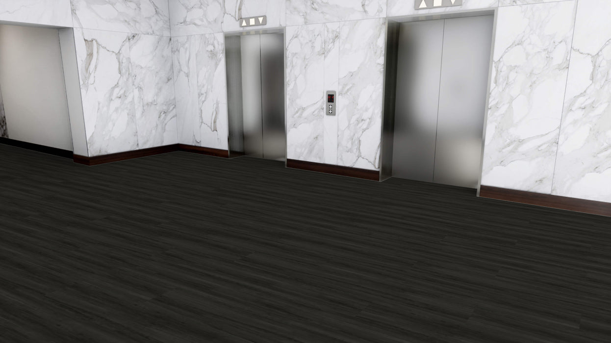 Mohawk - Hot and Heavy II - Neutral Timber 5.0 - 9.84 in. x 59.06 in. - Luxury Vinyl Tile - Midnight Oak Room scene