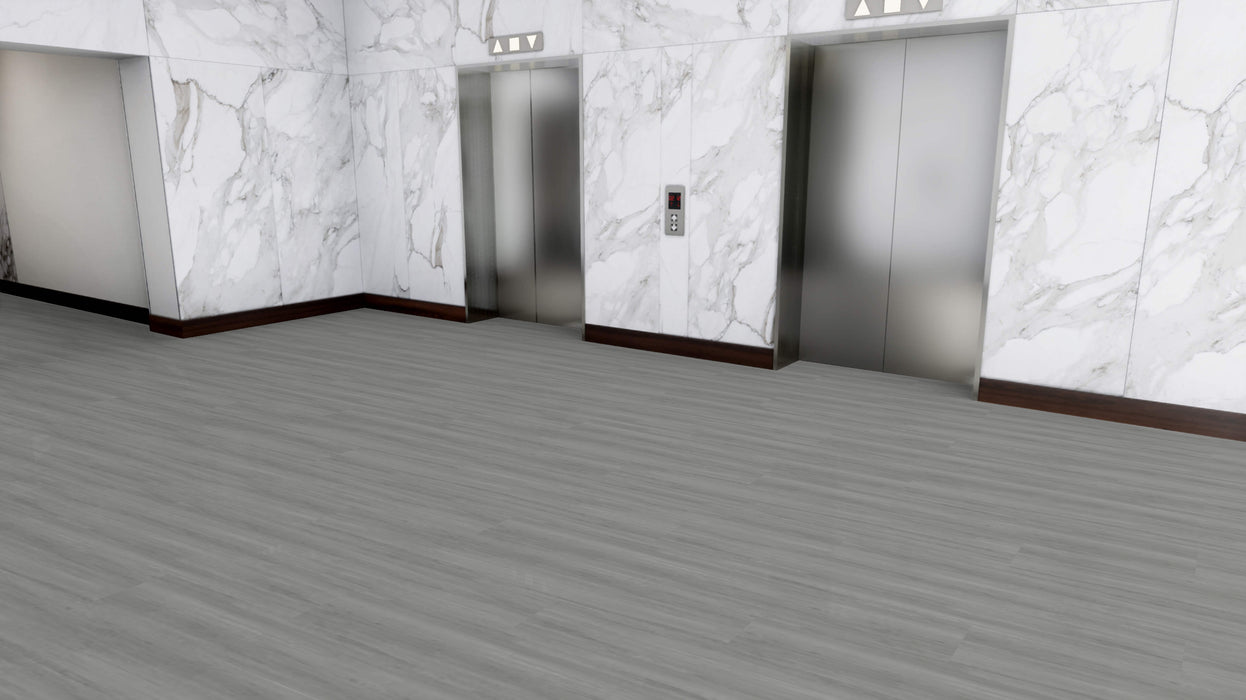 Mohawk - Hot and Heavy II - Neutral Timber 5.0 - 9.84 in. x 59.06 in. - Luxury Vinyl Tile - Smoked Oak Installed