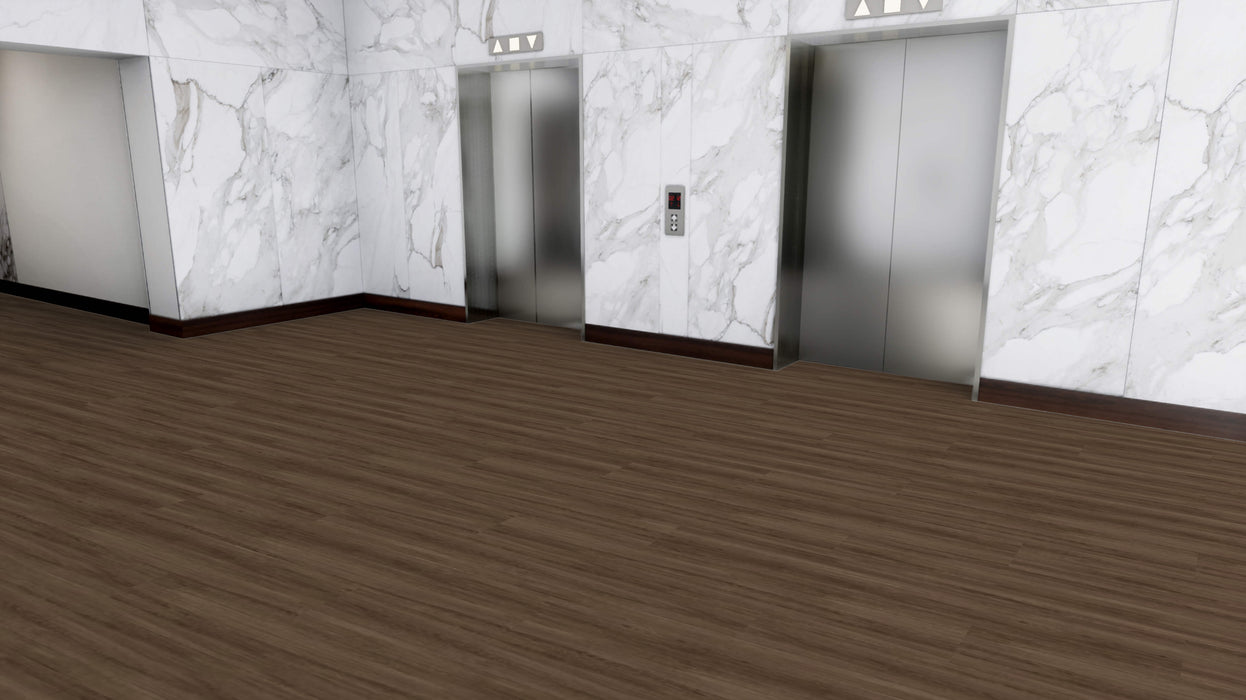 Mohawk - Hot and Heavy II - Neutral Timber 5.0 - 9.84 in. x 59.06 in. - Luxury Vinyl Tile - Umber Oak Installed