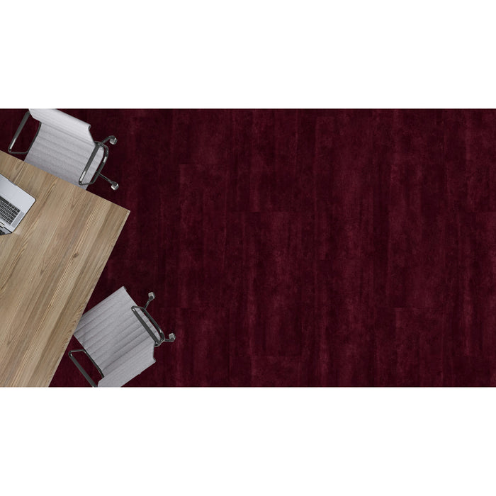 Mohawk - Hot & Heavy II - Chromascope  C2113 - 18 in. x 36 in. Luxury Vinyl - 374 Crimson Glow installed